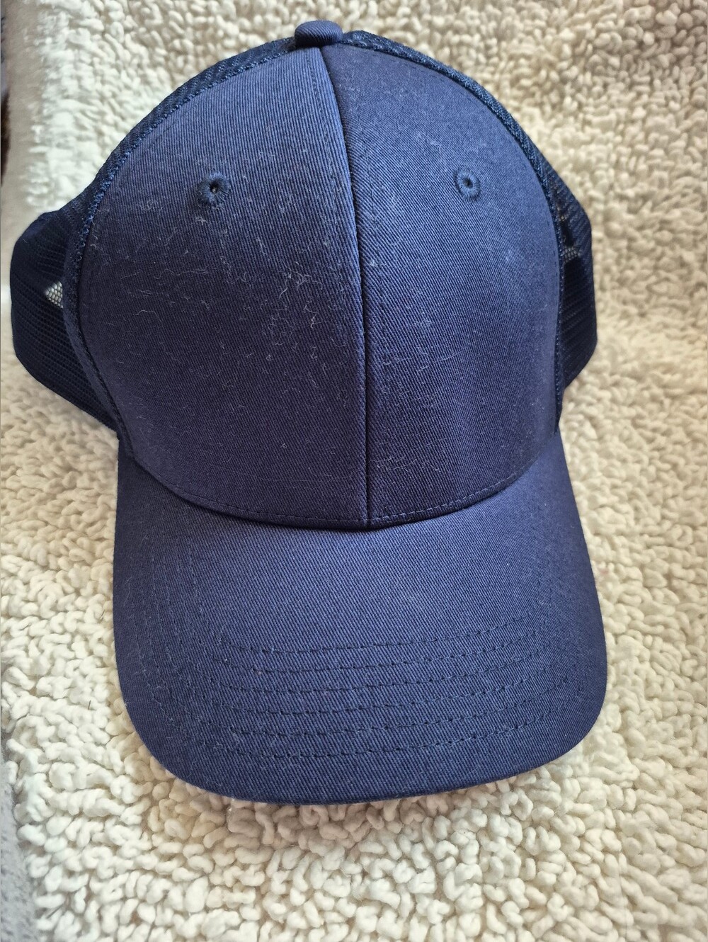 Pro Player Dark Navy Mesh Back Men's Baseball Cap